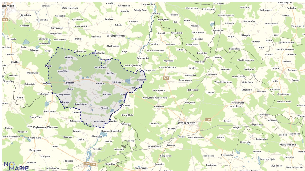 Mapa wyborów do sejmu Żytno